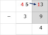 Subtract Numbers Ones Column
