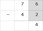 Subtract Numbers Ones Column
