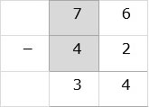 Subtract Numbers Tens Column
