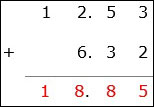 Sum of Decimal