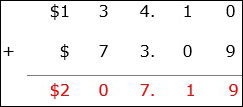 Sum of Decimal