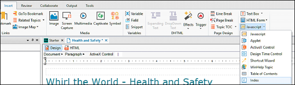 Add Index and ToC