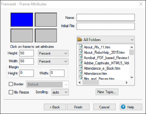 Frameset Template