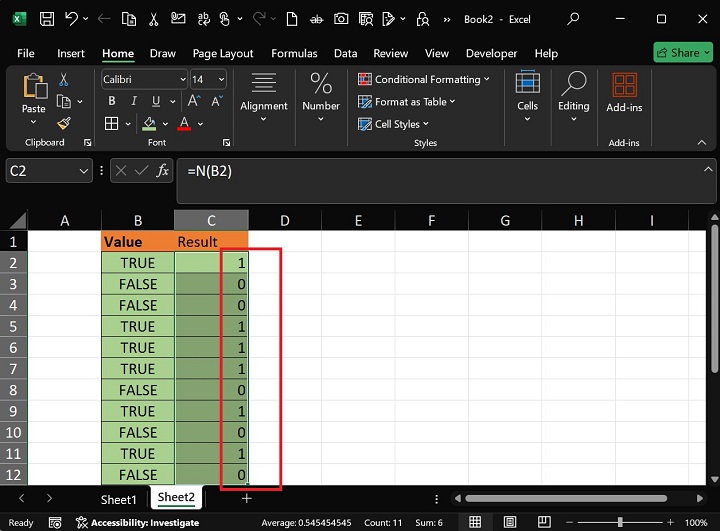 Adding of the Boolean Values3