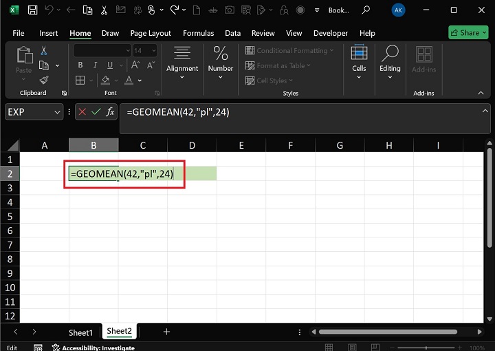 GEOMEAN Function5