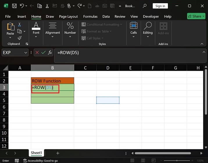 How to use ROW Function in Excel1