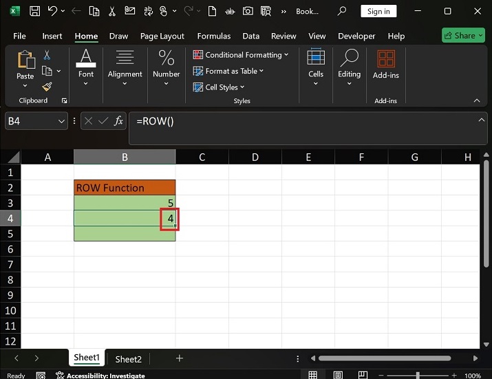 How to use ROW Function in Excel4