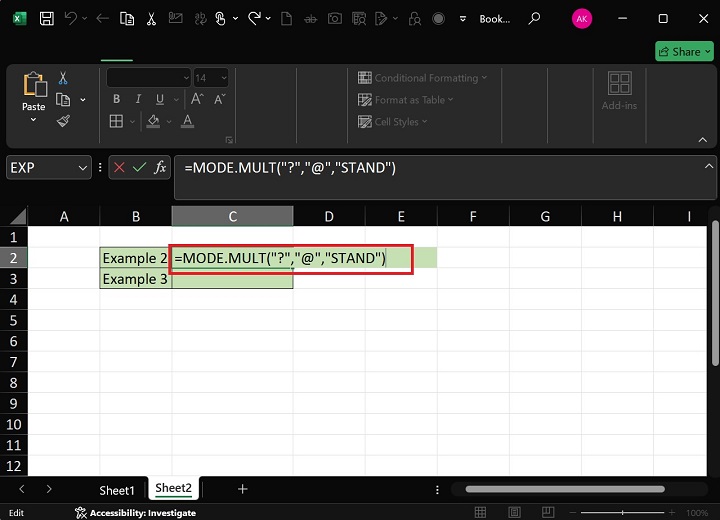 MODE.MULT Function3