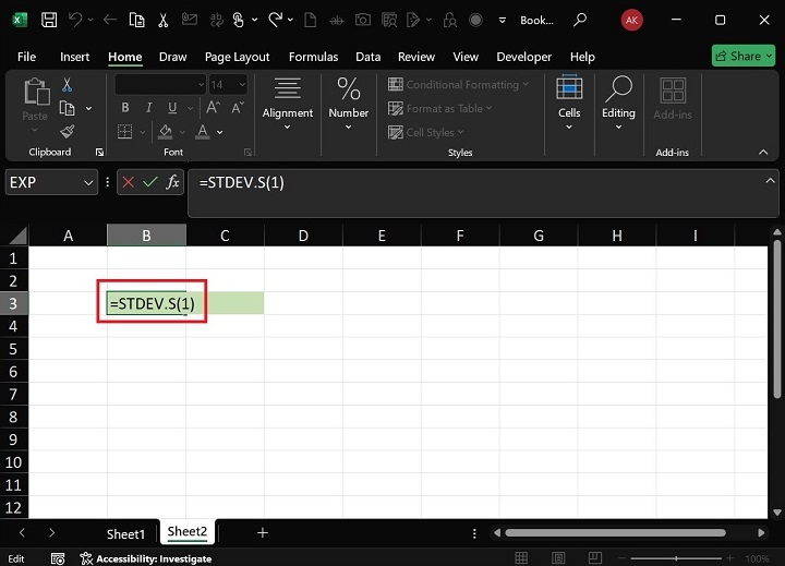 STDEV.S Function5