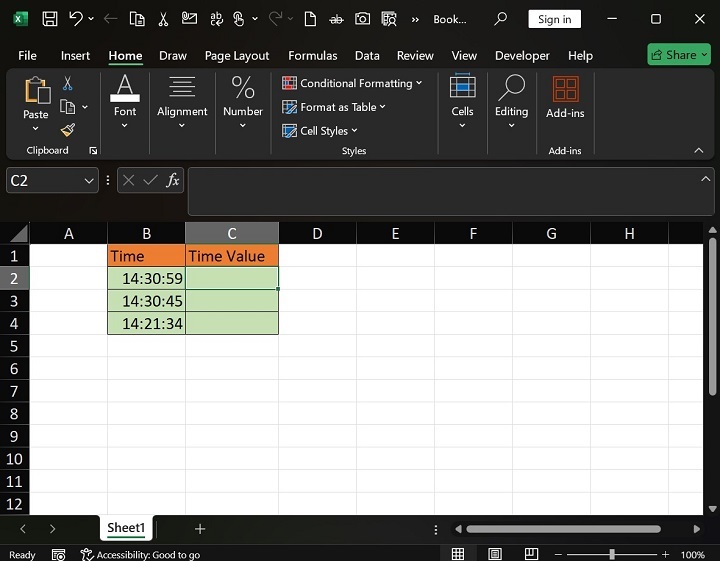 What does TIMEVALUE Function do in Excel1