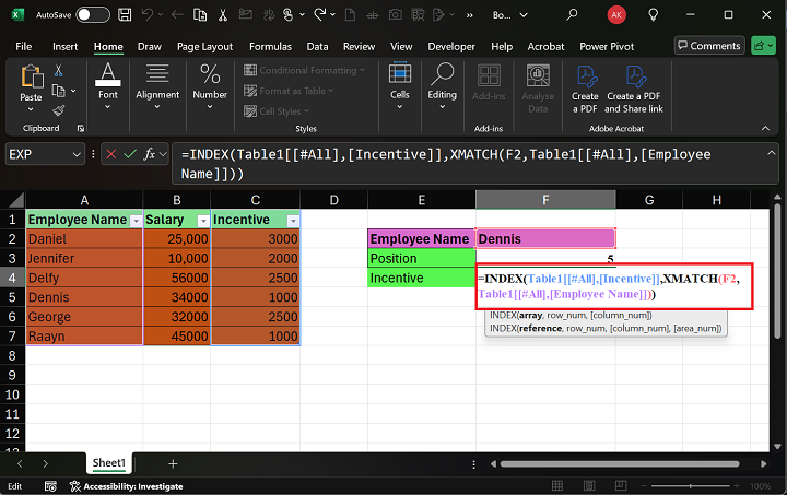 XMATCH Function