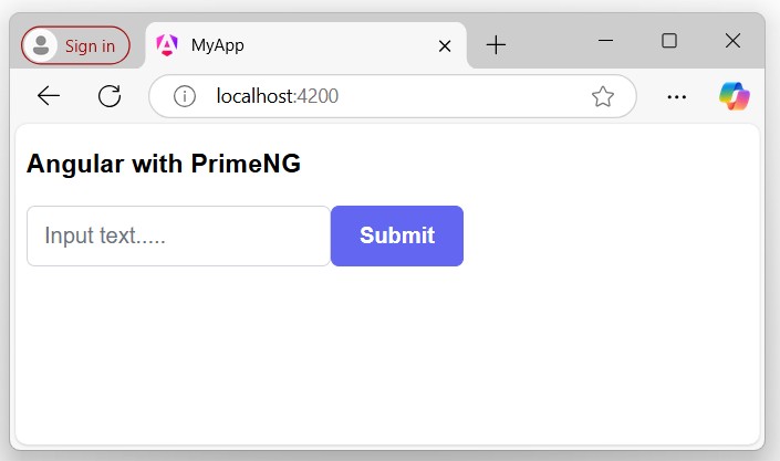 PrimeNG Button1