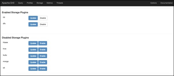 Enable Storage Plugin