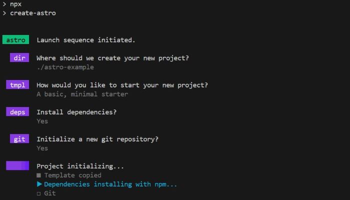 Astro JS Installation