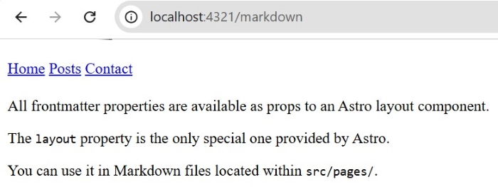 Astro Layout Markdown Example