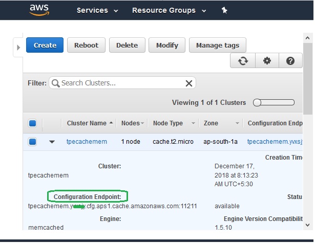Access Memcache Cluster 4 