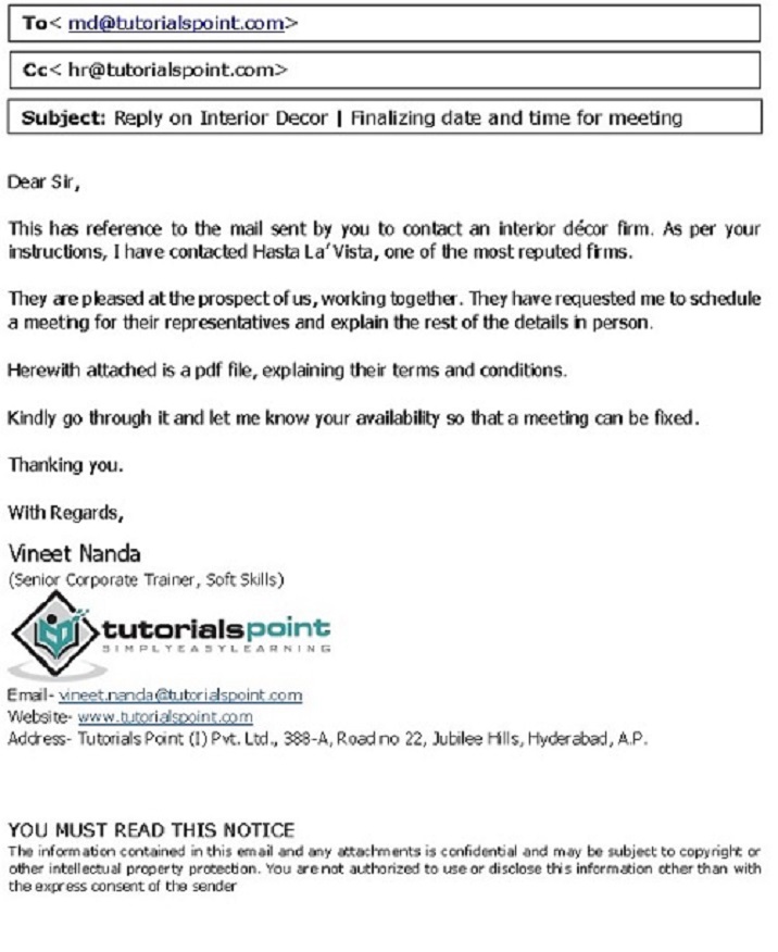 Example of Email