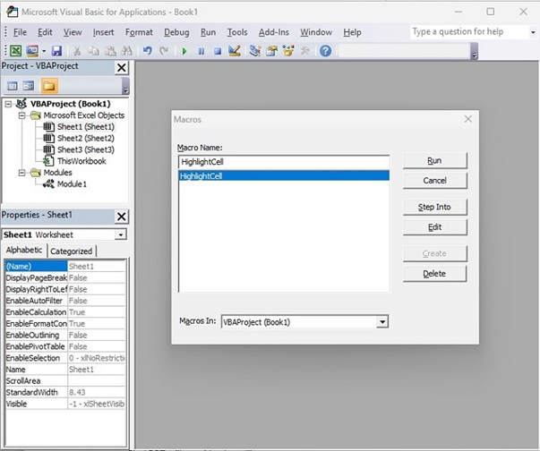Add Macro in Excel