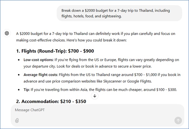 Trip Budgeting