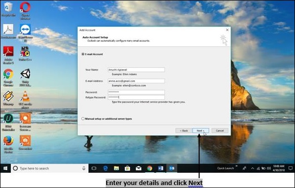 Auto account SetUp