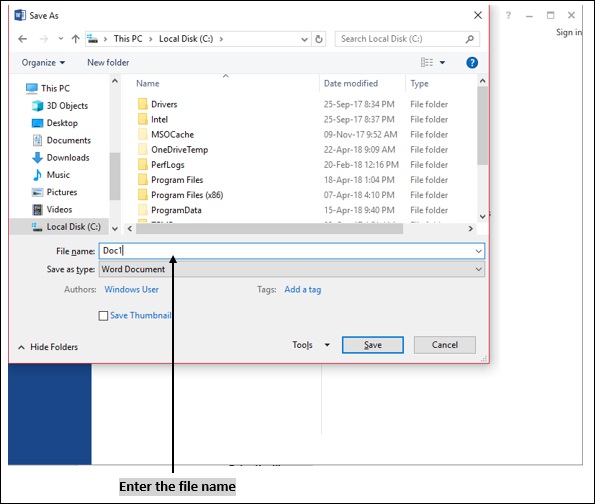 Enter File Name