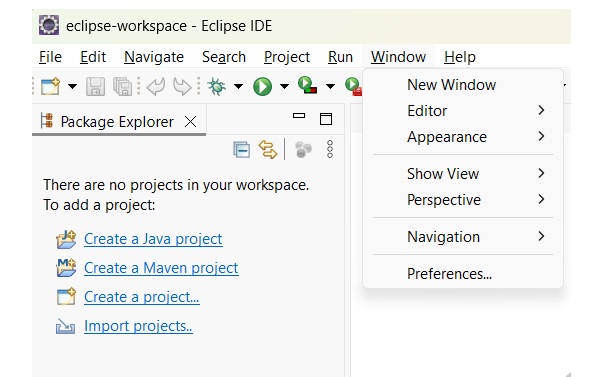 Explore Menu