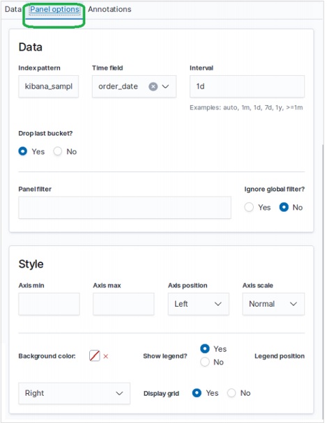 Panel Options