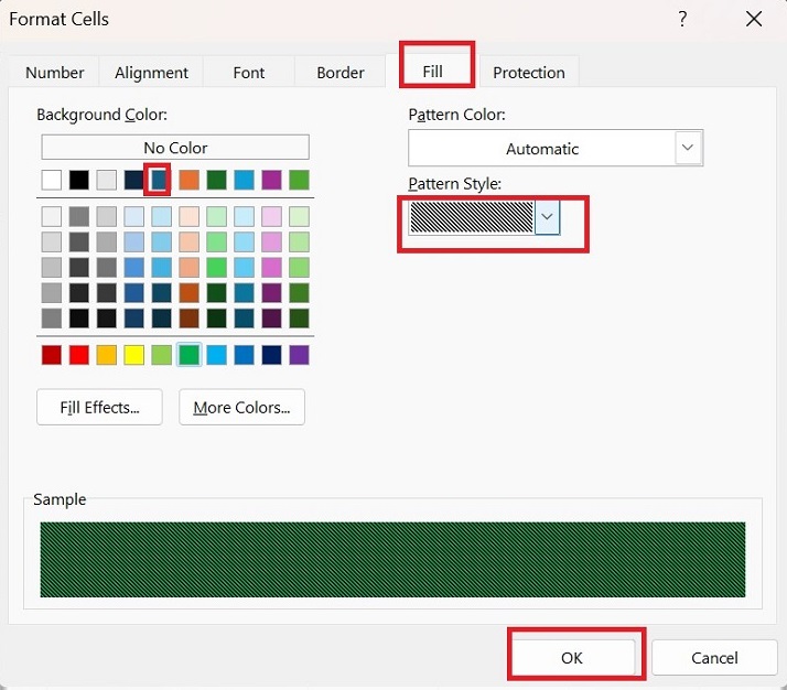 Fill Tab in Excel 1