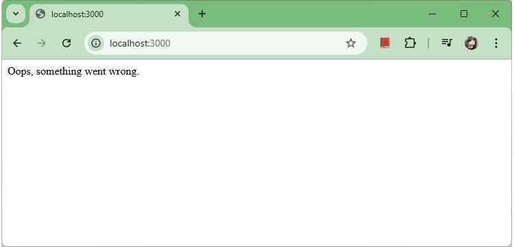 Error handling