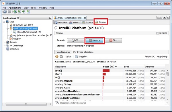 Memory profiling
