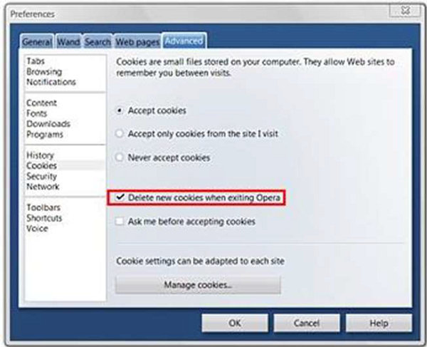 Delete New Cookies