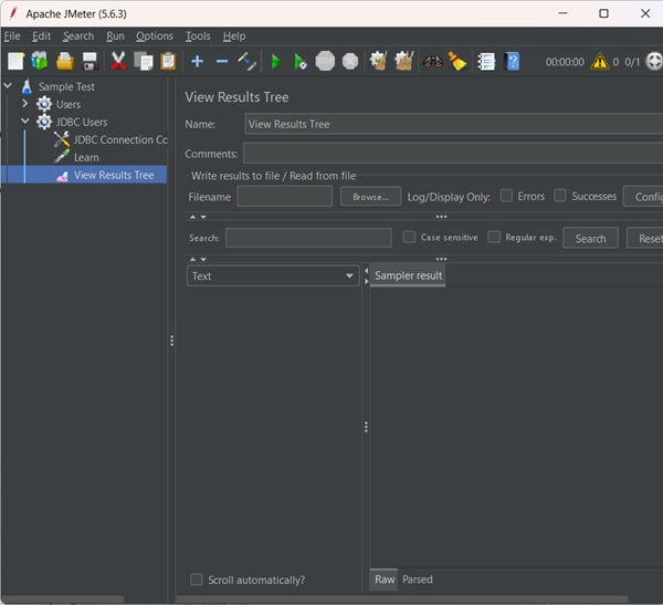 JDBC Test Listener