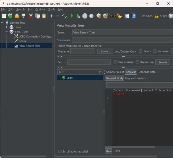 JDBC Test Output2
