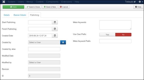 Joomla Adding Banners