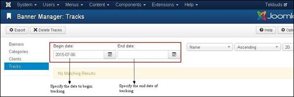 joomla Component Menu