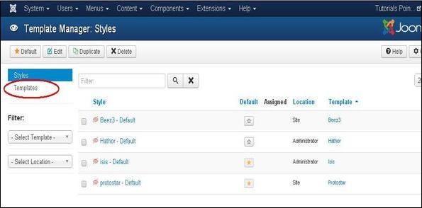 joomla Customize Template
