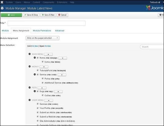 Joomla Latest News Module