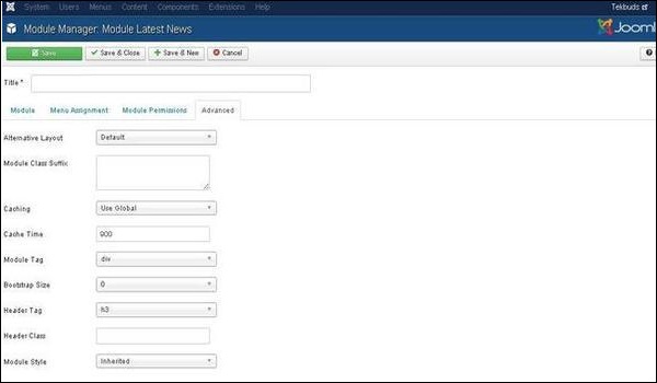 Joomla Latest News Module