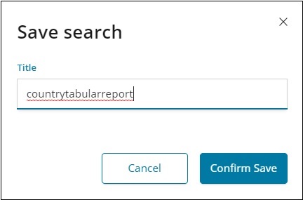 CSV save search