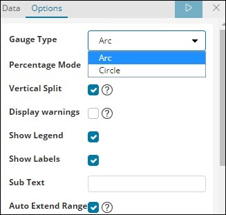 Data options Tab
