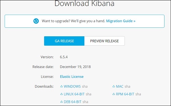Kibana button