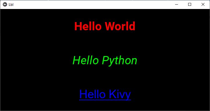Kivy Label