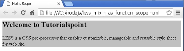 LESS Mixin Scope