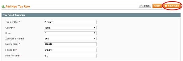 Magento Setup Taxes