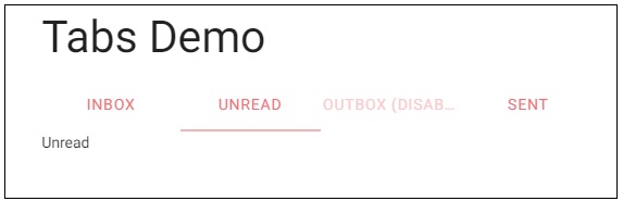 Materialize Tabs