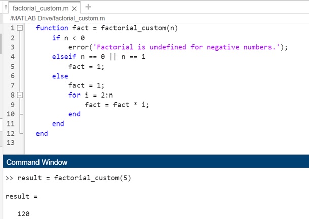 factorial custom