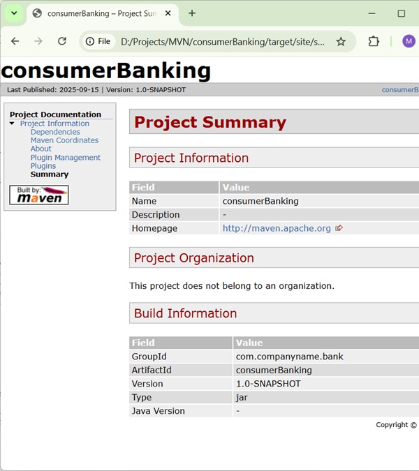 consumer web page