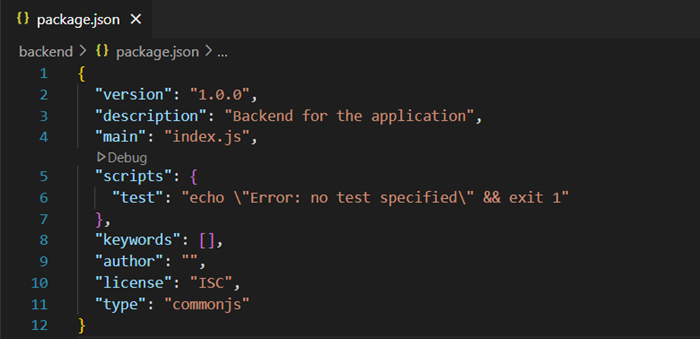 Package JSON