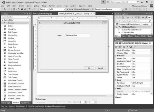 Static Text to Name