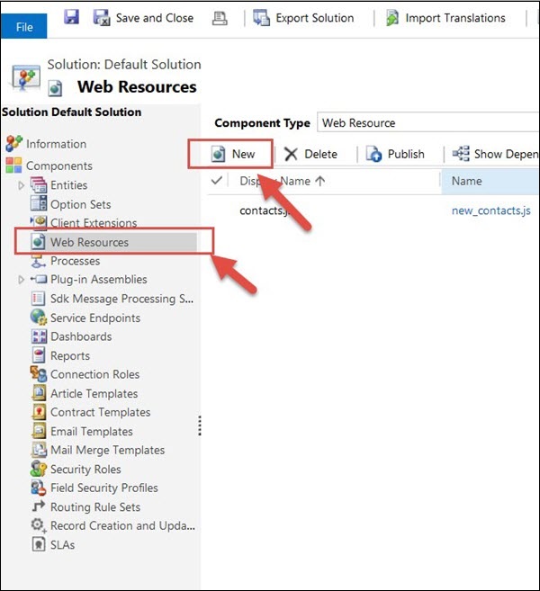 HTML Web Resource Step 2